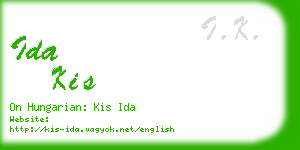 ida kis business card